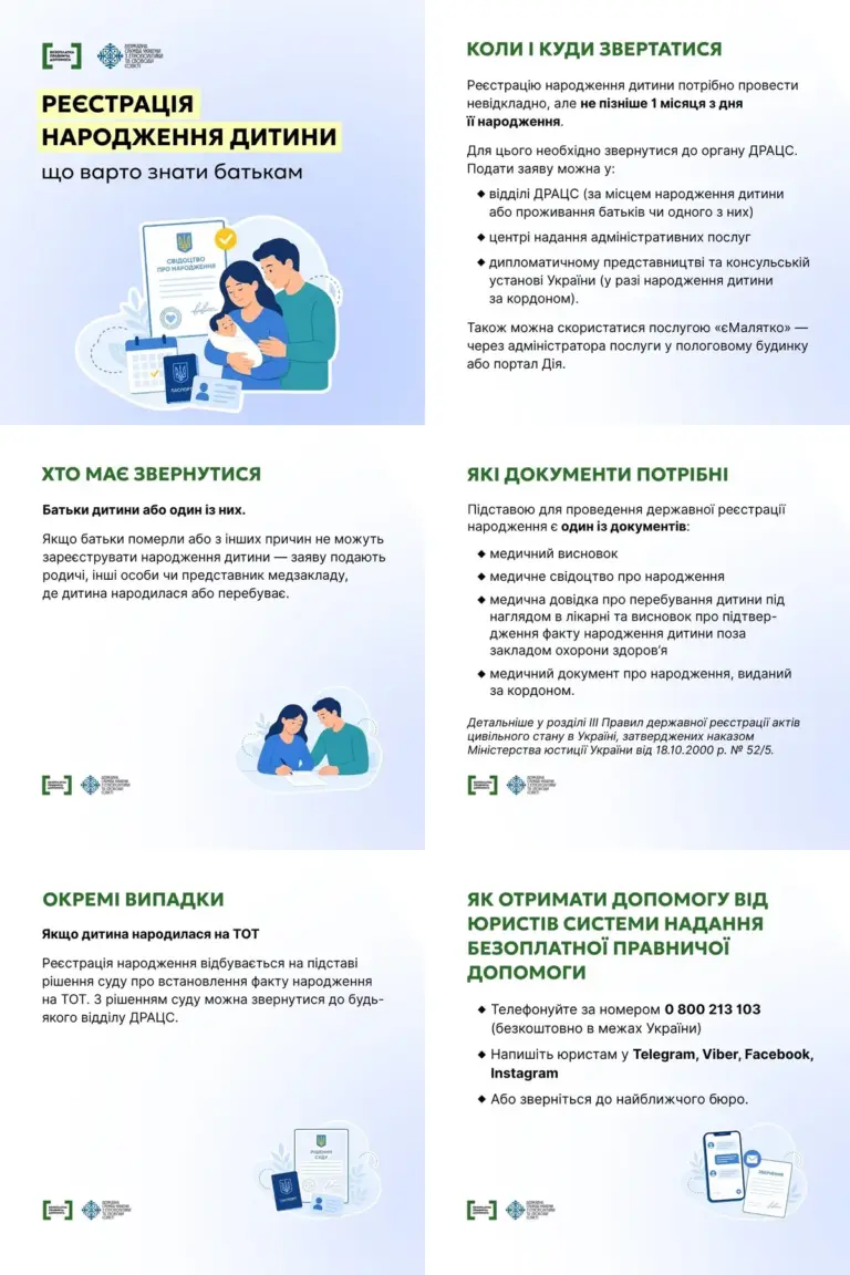 Державна реєстрація народження дитини на Херсонщині: деталі оформлення документів та отримання свідоцтва