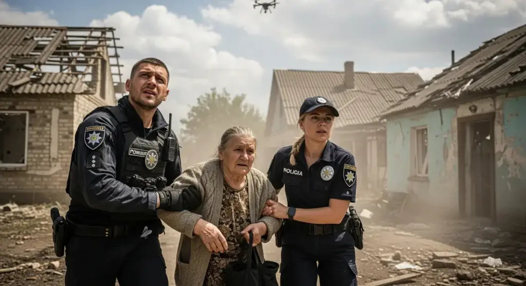 82-річну жінку з прифронтового села Херсонщини евакуювали поліцейські під обстрілом