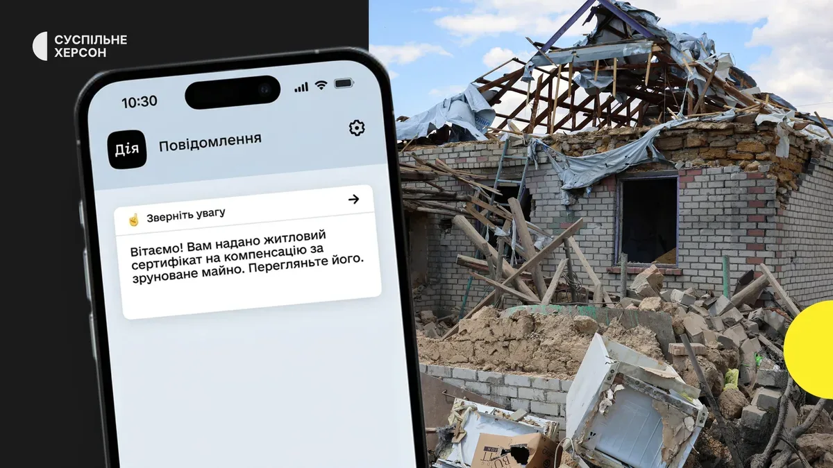 Зруйнований будинок у Херсоні після обстрілів, жінка тримає в руках документи 3