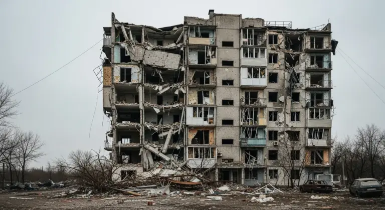 Рятувальники працюють на місці обстрілу будинку в Корабельному районі Херсона