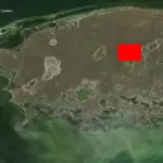 Супутниковий знімок масштабних пожеж у Чорноморському біосферному заповіднику на Херсонщині