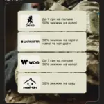 Символічне зображення знижок для військових на пальне та каву від застосунку Армія+