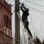 Карта Херсона з виділеним Дніпровським районом, позначка відключення світла