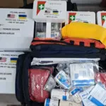 Медичні аптечки, передані військовим та цивільним на Херсонщині Голопристанською МВА.