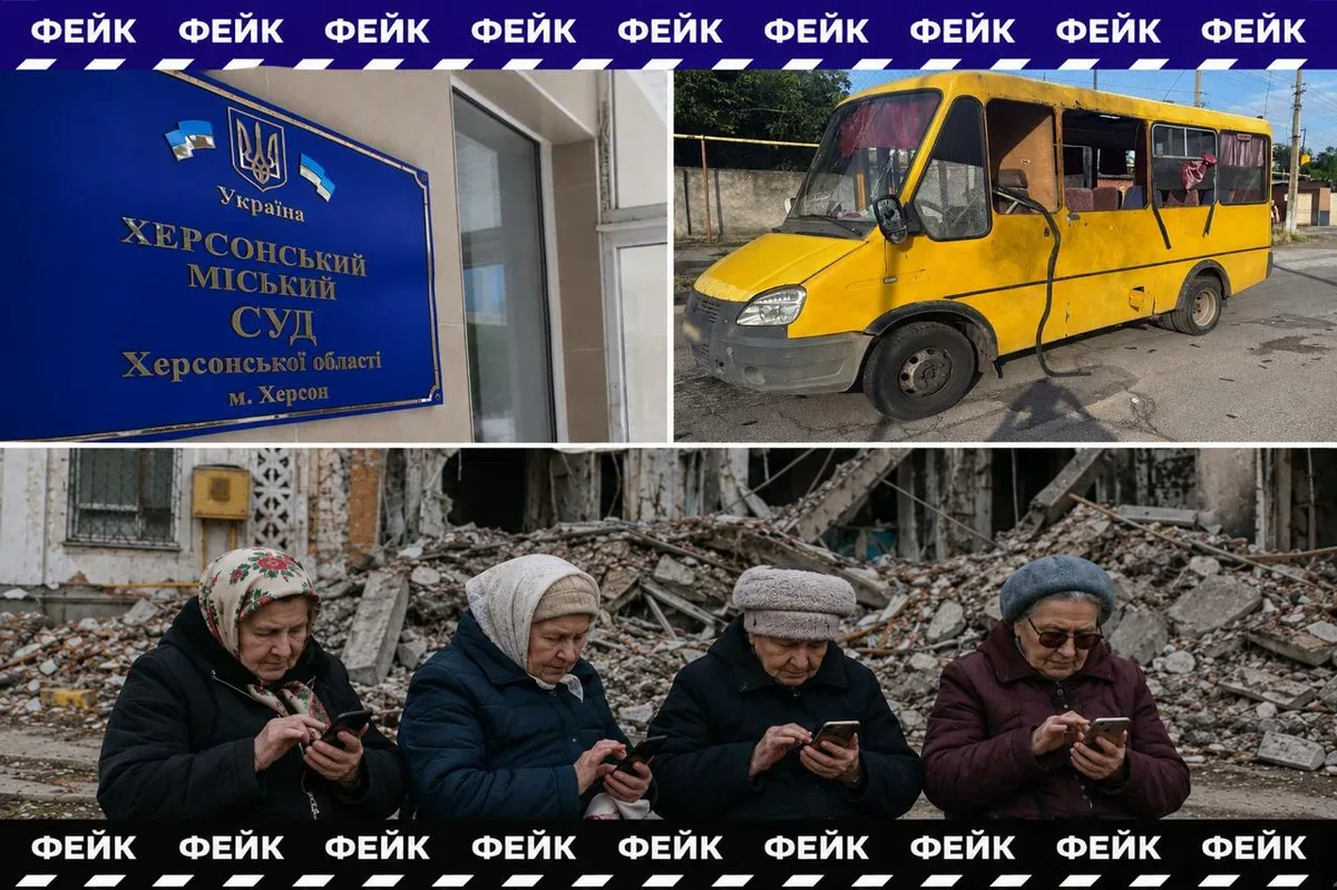 Пошкоджена маршрутка в Херсоні після обстрілу, де російська пропаганда звинувачує ЗСУ 6