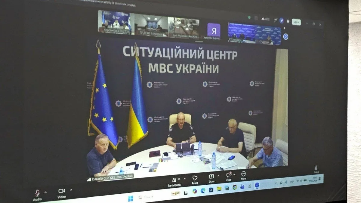 Заступниця начальника Херсонської ОВА Ольга Малярук під час засідання Координаційного штабу з питань захисних споруд 2