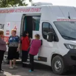 Мобільна аптека мережі «Аптека 9-1-1» на Правобережжі Херсонщини, надає медикаменти мешканцям