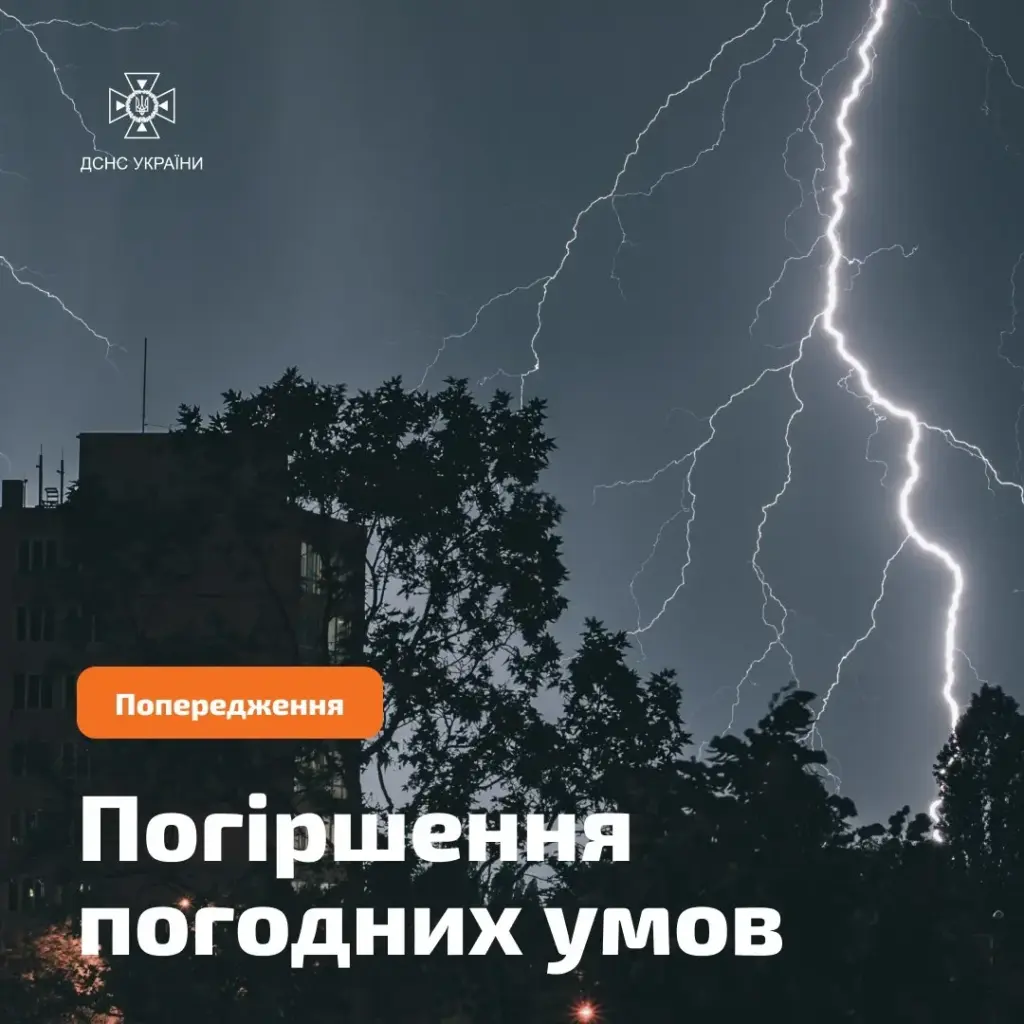 На Херсонщині завтра прогнозують грози, град і шквали
