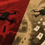 Російські окупанти розкидають пропагандистські листівки з безпілотників на Херсонщині