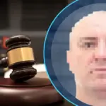Символічне зображення судового процесу проти колаборанта, який допомагав військам РФ на Херсонщині