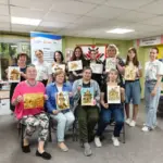Майстер-клас з кавового живопису для переселенок з Херсонщини у Дніпрі