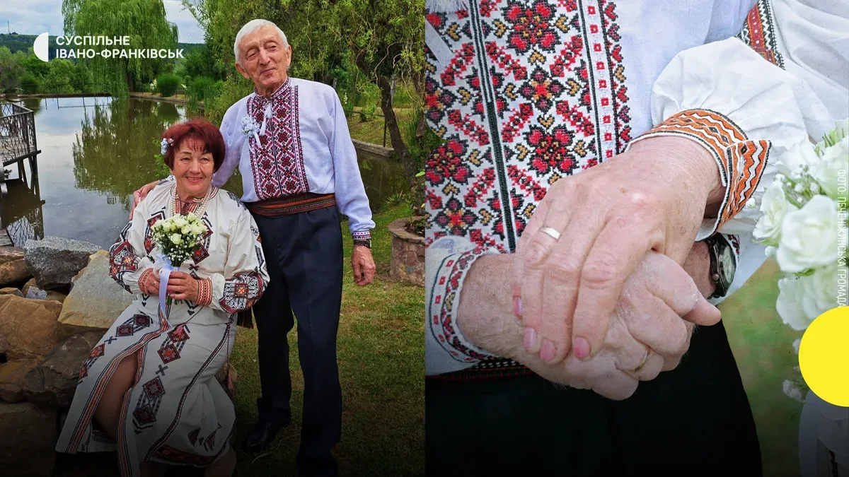 Надія та Василь, переселенці з Олешок, під час реєстрації шлюбу в Печеніжинській громаді на Івано-Франківщині. 3