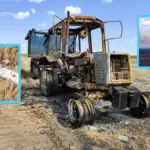 Згоріле поле з зерном на Херсонщині після атаки дронів 6