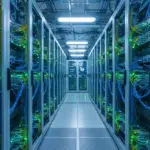 Схематичне зображення мережі інтернет-кабелів з підключеннями до будинків та підприємств, що символізує стабільний зв'язок.