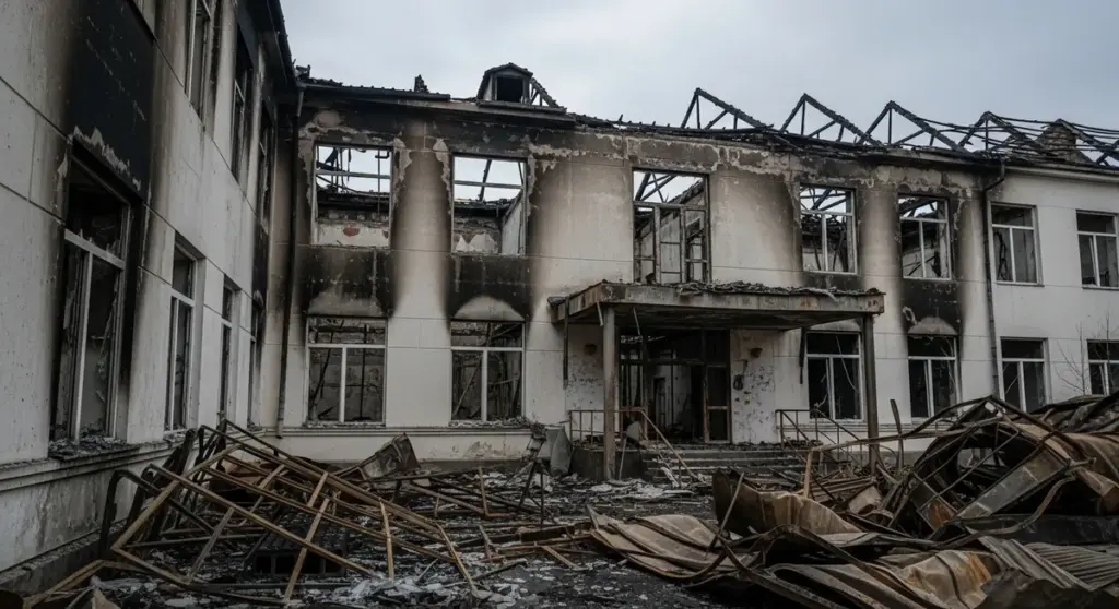 Росіяни спалили корпус морської академії у Херсоні