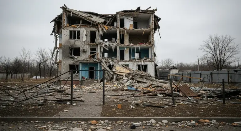 Зруйнований будинок в Антонівці після обстрілу російським БпЛА