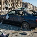 Атакована дроном автівка у Херсоні, чоловік загинув від отриманих травм