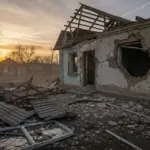 Наслідки дронового удару окупантів у Красносільському, де загинув чоловік