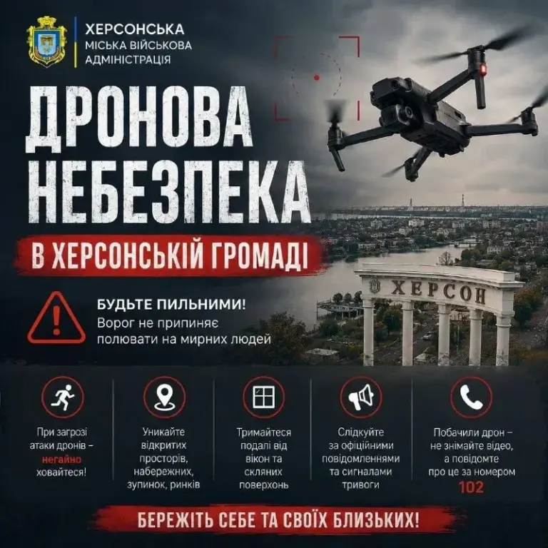 Пошкодження будівель у Херсоні після авіаудару та атаки дронів, фото наслідків обстрілів.