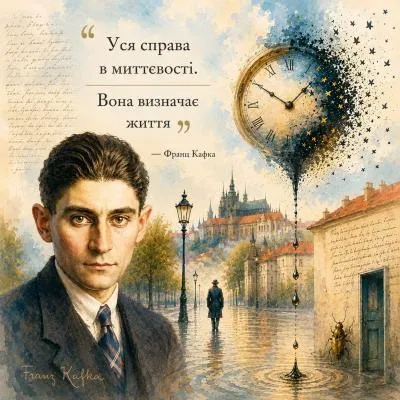 Портрет Франца Кафки, відомого австрійського письменника, автора «Перевтілення» та «Процесу». 1