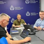 Учасники зустрічі в Херсоні, де обговорюються можливості захисту інтересів підприємців та презентація Ради бізнес-омбудсмена України.