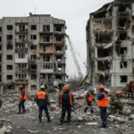 Наслідки обстрілів в Херсонській області, пошкоджені будинки та інфраструктура, рятувальники на місці