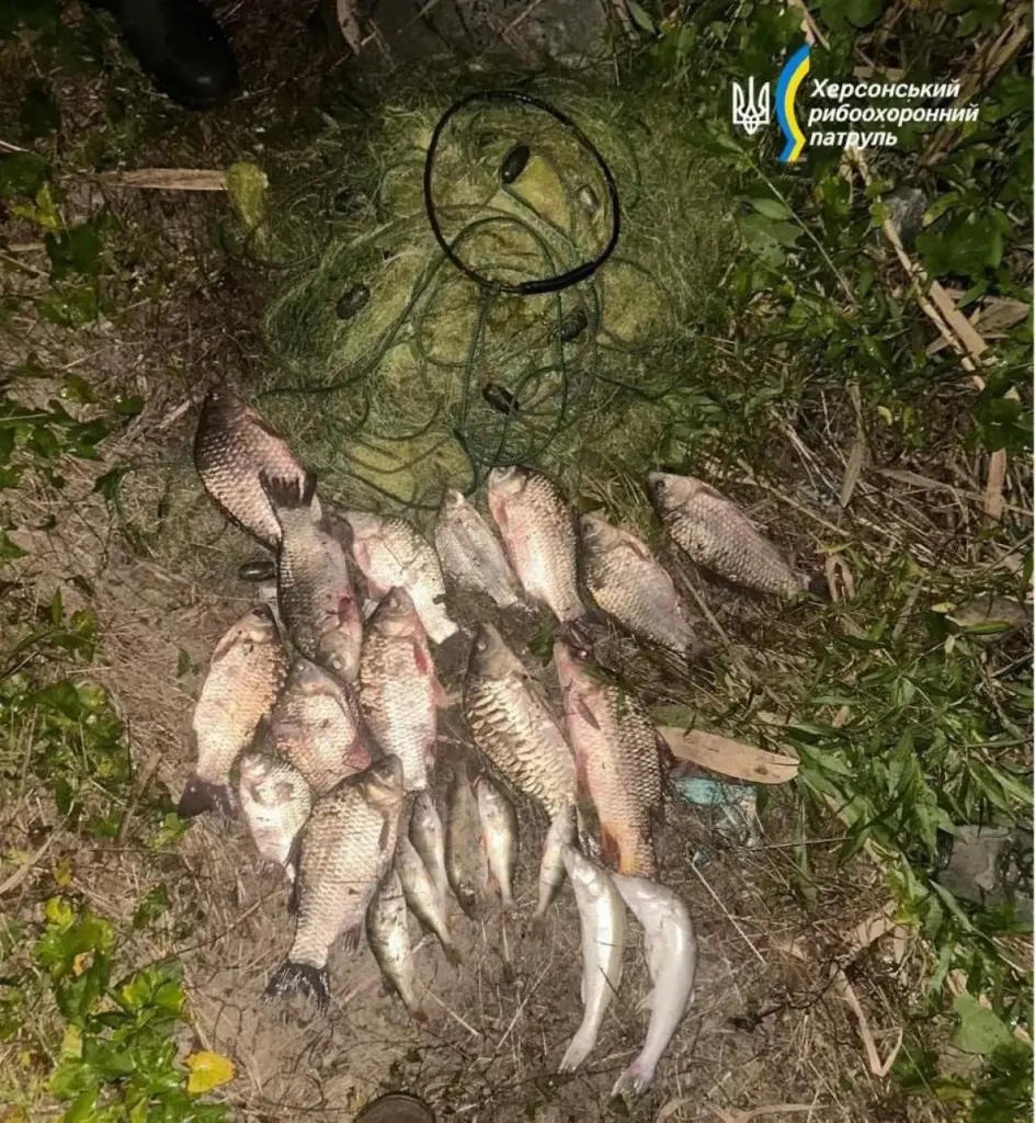 У заповідній зоні Херсонщини спіймали браконьєрів із 18 кг риби