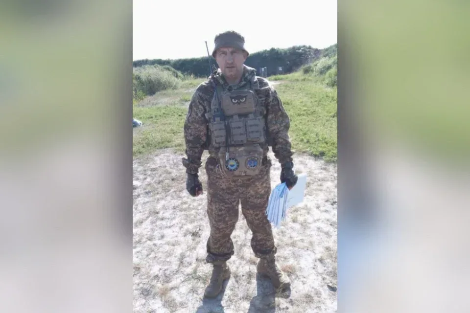 Військовослужбовець Володимир Бебіх з медаллю "За поранення" 1