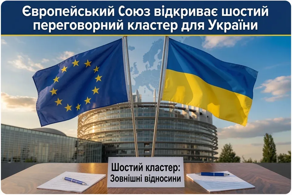 ЄС відкриє для України шостий переговорний кластер «Зовнішні відносини» 14 липня