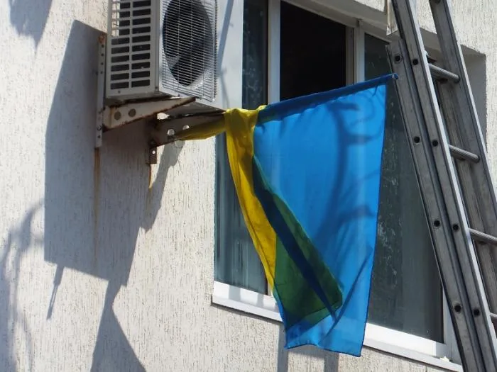 В центре Херсона горел дом