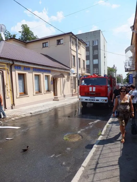 В центре Херсона горел дом