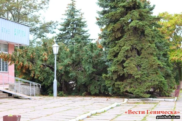 В Геническе ликвидируют последствия вчерашней бури