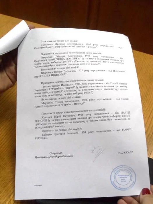 ЦИК заменила председателя самого скандального херсонского окружкома