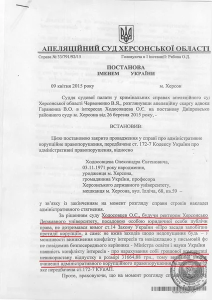 Апелляционный суд отказал экс-ректору ХГУ. Ходосовцев остался коррупционером