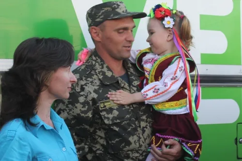 Бойцы батальона “Сармат” вернулись из АТО на день раньше