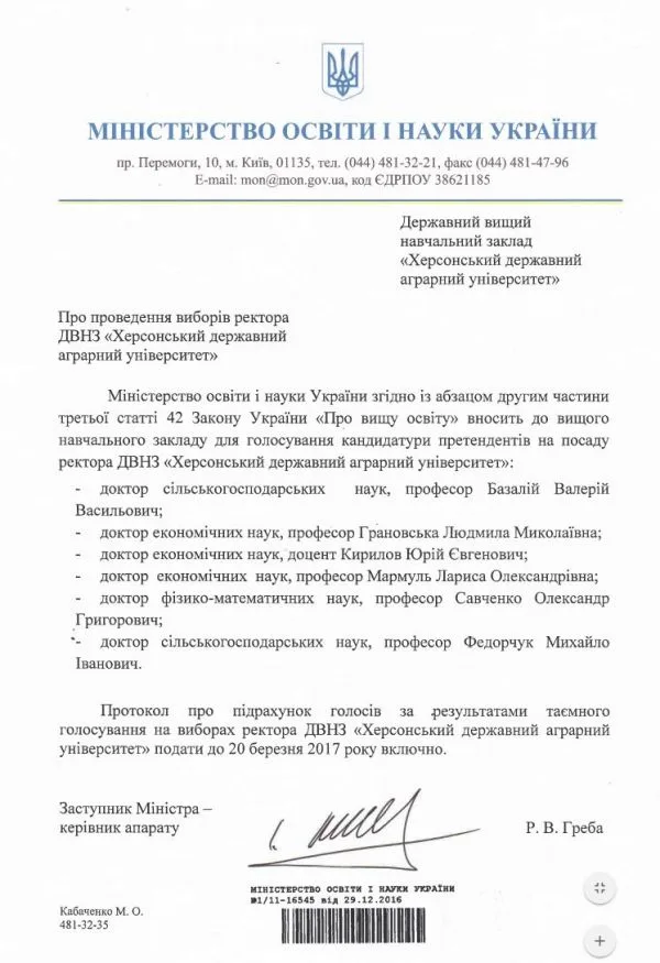 Сразу 6 человек претендуют на должность ректора ХГАУ