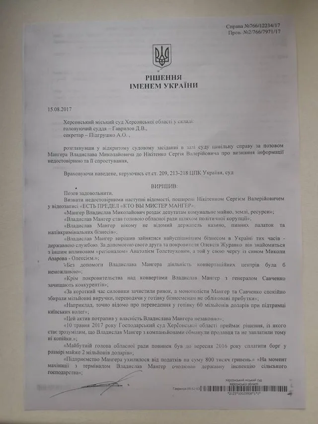 Херсонский журналист проиграл суд главе облсовета