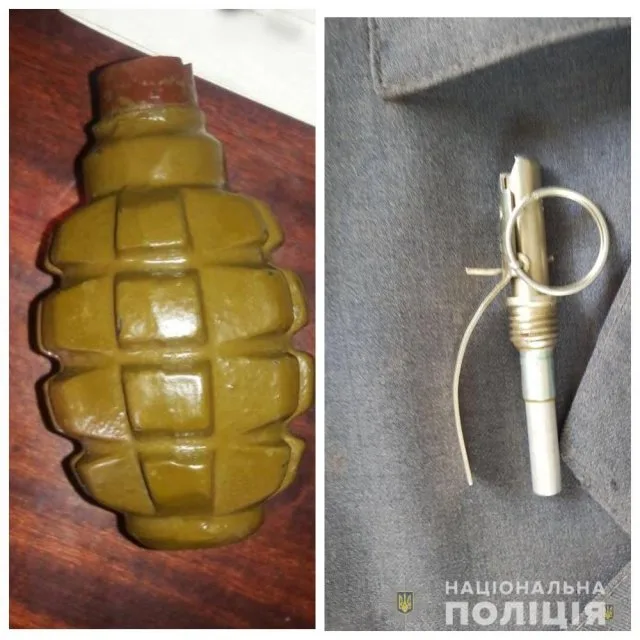 Работники Новокаховского отдела полиции изъяли гранату Ф-1 у ранее судимого, который хранил ее для охраны поля