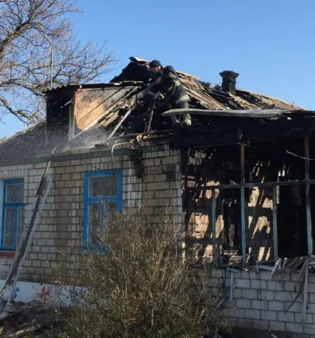 Голопристанские пожарные ликвидировали пожар частного дома