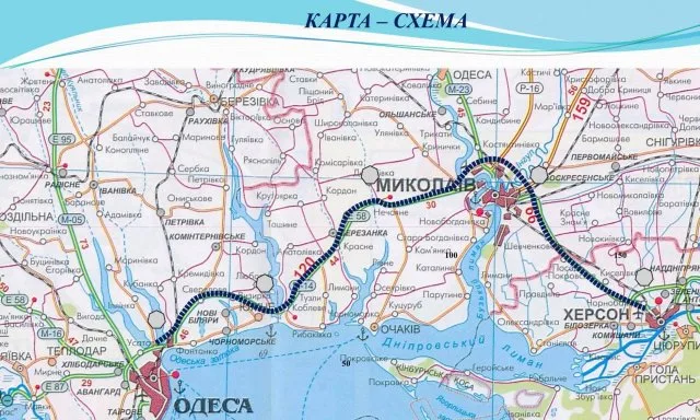 Участок автодороги Одесса-Николаев-Херсон отстроят из бетона