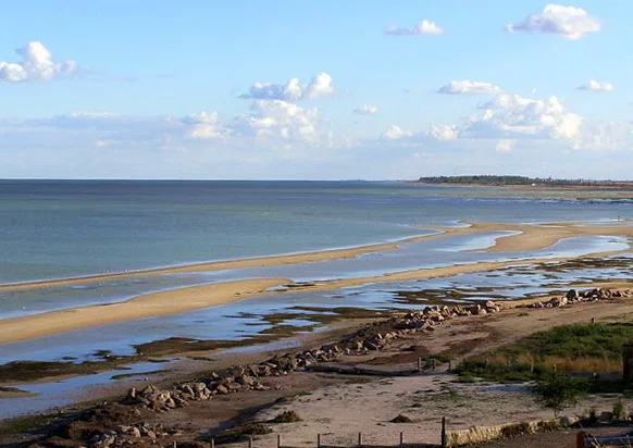 Отлив на Азовском море в Геническе