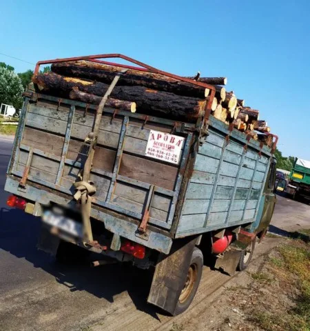 На Херсонщине полиция проверяет законность перевозки лесоматериалов