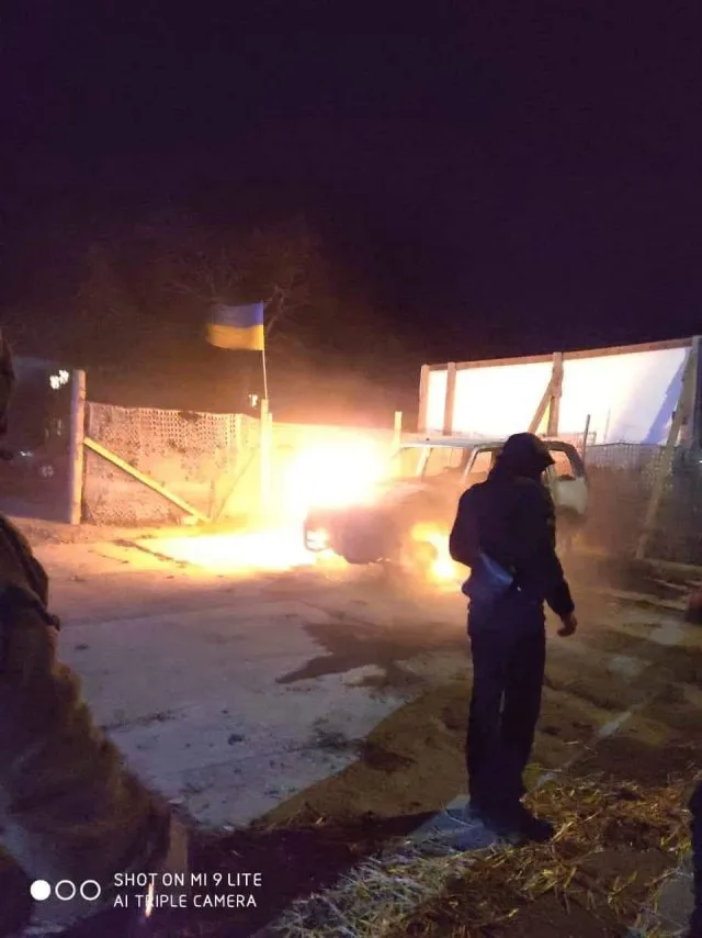 Поджег авто на базе “Аскера”: полиция устанавливает обстоятельства