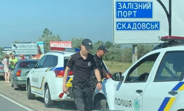 На Херсонщине авария. Образовался затор