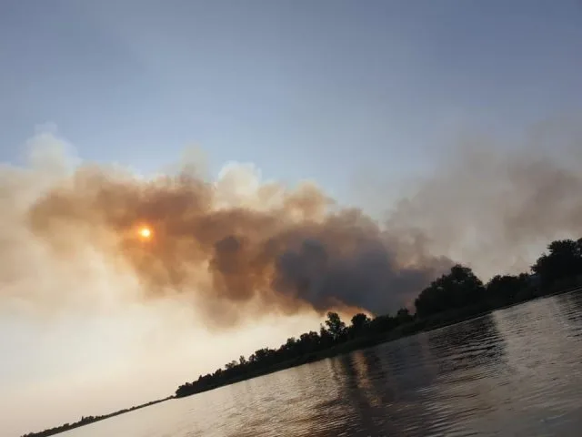 Вблизи Херсона сильный пожар