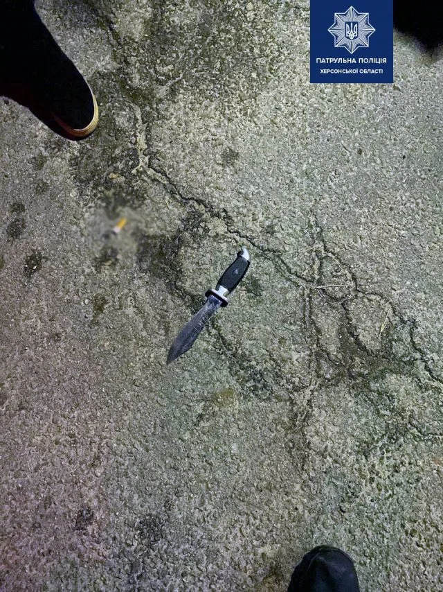 В Херсоне на Острове пьяный человек с ножом кидался на прохожих