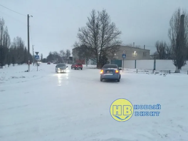 Дороги Геническа превратились в каток