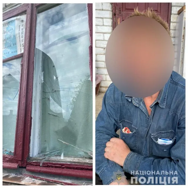 В Херсоне домашний обидчик оскорблял мать и разбил окна в доме