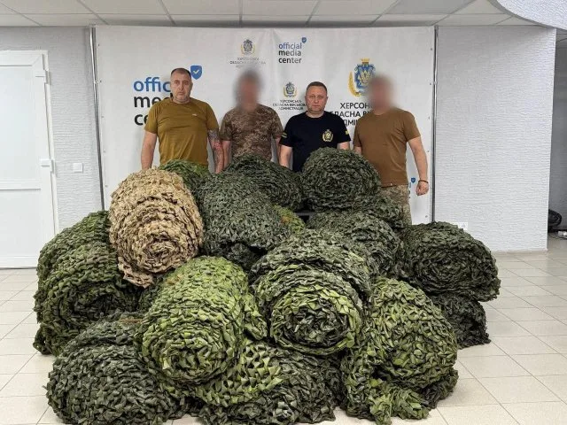 Підрозділу берегової оборони Морської піхоти на Херсонщины передали десятки маскувальных сіток